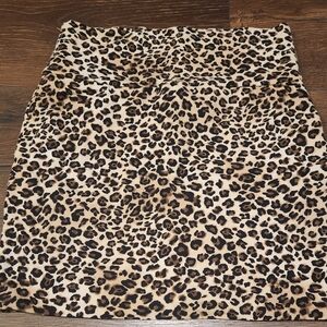 Ambiance Leopard Print Pencil Skirt